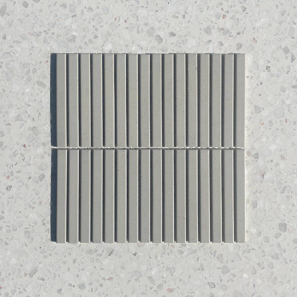 Sakura Mid Grey Slim Kitkat Mosaic - Stone and Tile Projects