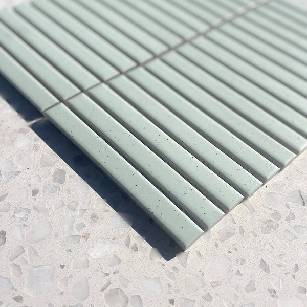 Sakura Mint Slim Kitkat Mosaic - Stone and Tile Projects