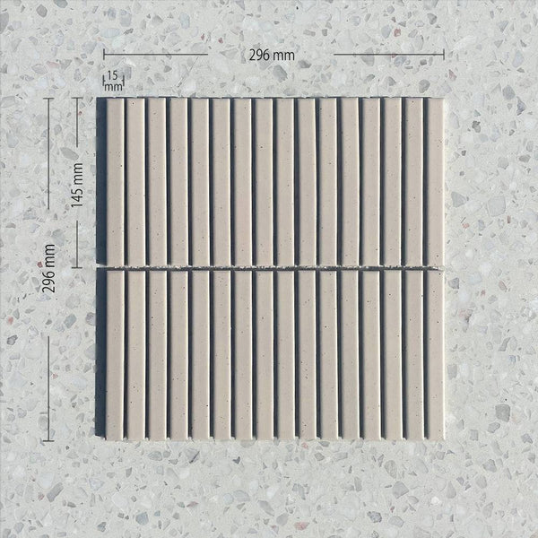 Sakura Nude White Slim Kitkat Mosaic - Stone and Tile Projects