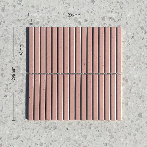 Sakura Pink Slim Kitkat Mosaic - Stone and Tile Projects