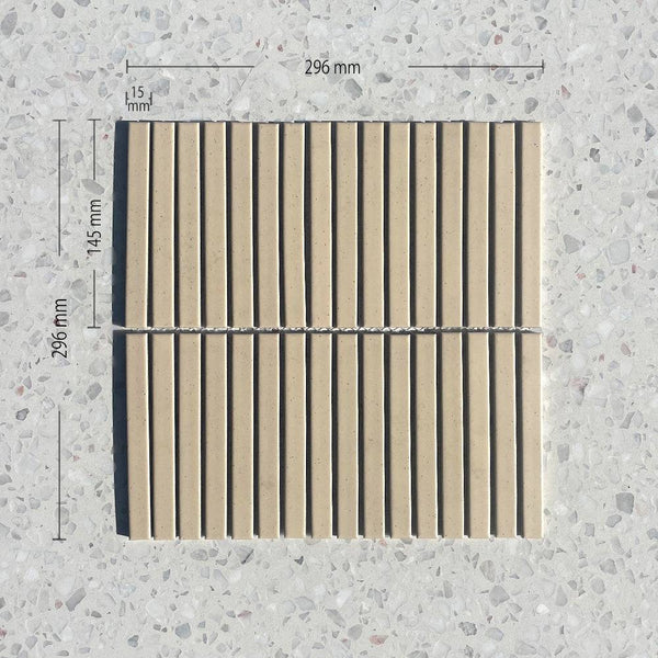 Sakura Sand Slim Kitkat Mosaic - Stone and Tile Projects