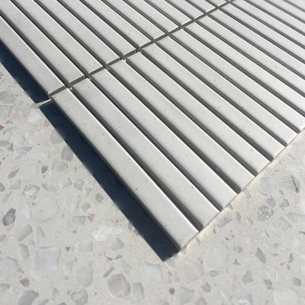 Sakura White Slim Kitkat Mosaic - Stone and Tile Projects