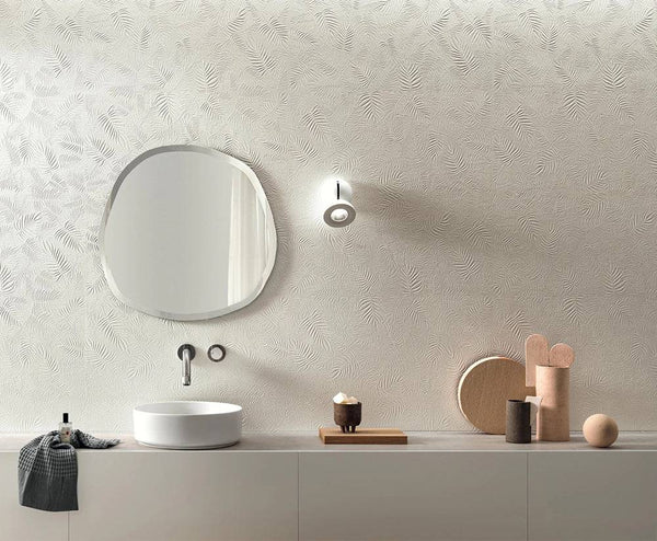 Serene Bianco 3D Craft Italian Ceramic - Stone and Tile Projects