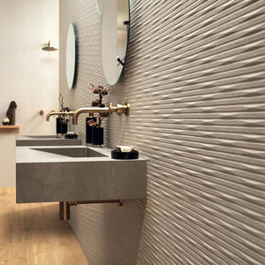 Serene Ivory 3D Craft Italian Ceramic - Stone and Tile Projects