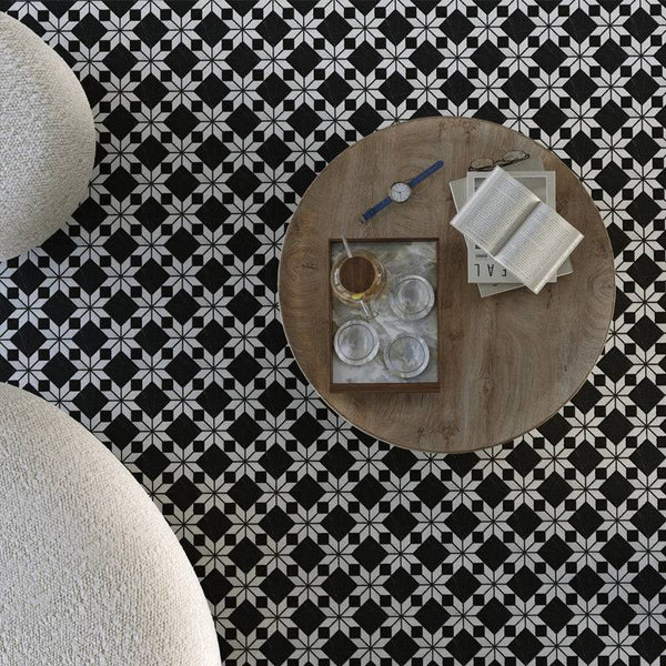 Tessellated Thassos Nero Marble Mosaic - Stone and Tile Projects