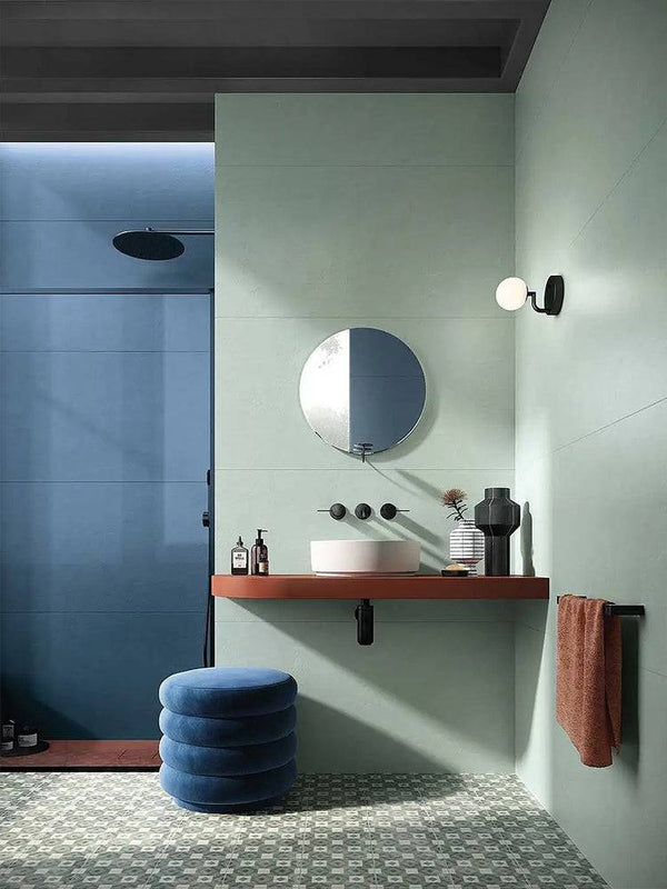 Textured Mint Wallpaper Italian Ceramic - Stone and Tile Projects