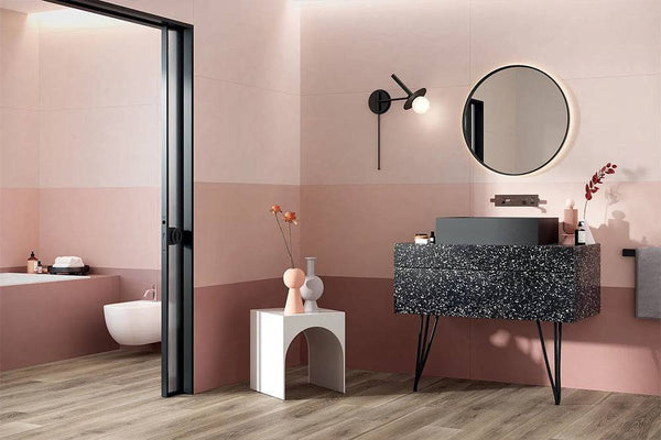 Textured Rossa Wallpaper Italian Ceramic - Stone and Tile Projects