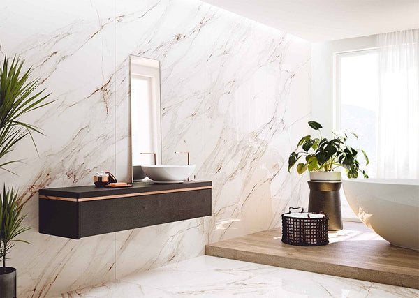 Toledo Calacatta Oro Spanish Porcelain - Stone and Tile Projects