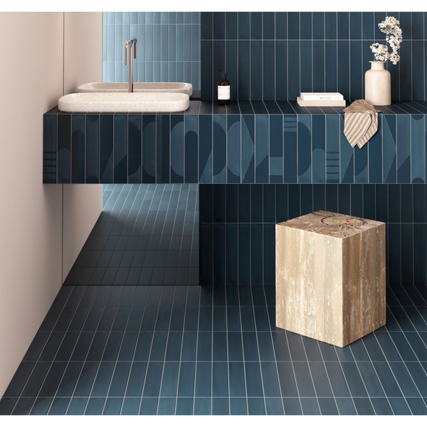 Valley Navy Blue Subway Porcelain - Stone and Tile Projects