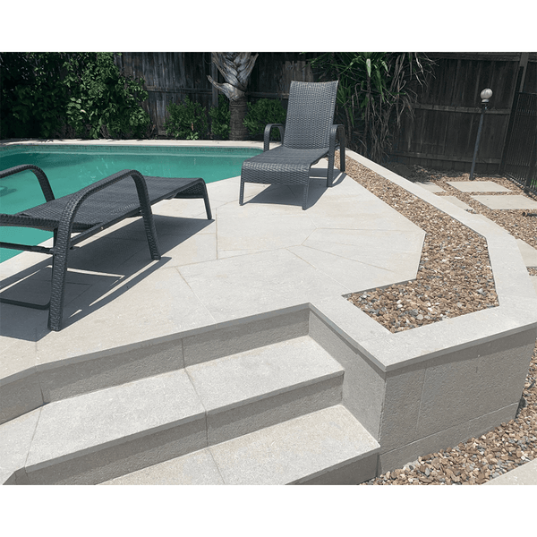 Verde Fossil Tumbled and Flamed Marble - Stone and Tile Projects