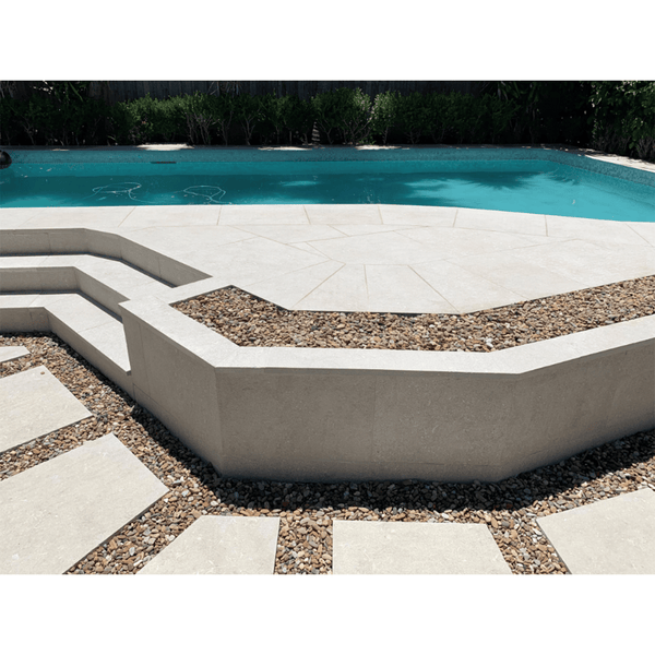 Verde Fossil Tumbled and Flamed Marble - Stone and Tile Projects