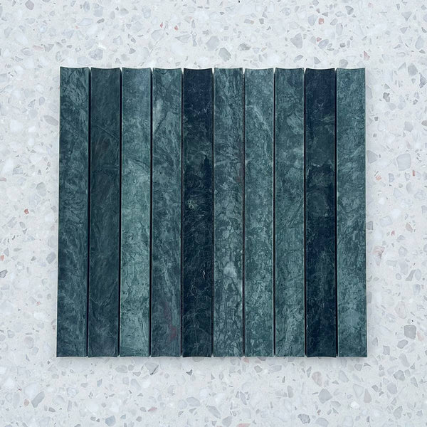 Green Forest Concave Mosaic - Stone and Tile Projects