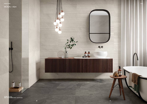 Waterfall Slate Ash Italian Porcelain - Stone and Tile Projects