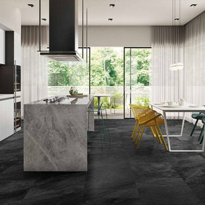 Waterfall Slate Dark Italian Porcelain - Stone and Tile Projects