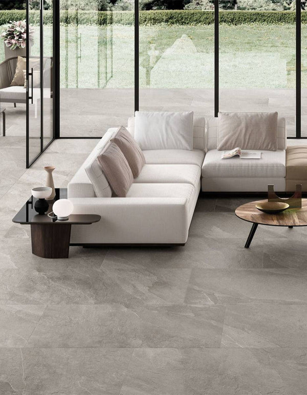 Waterfall Slate Greige Italian Porcelain - Stone and Tile Projects