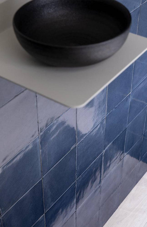 Zellige Kasbah Blue Porcelain - Stone and Tile Projects