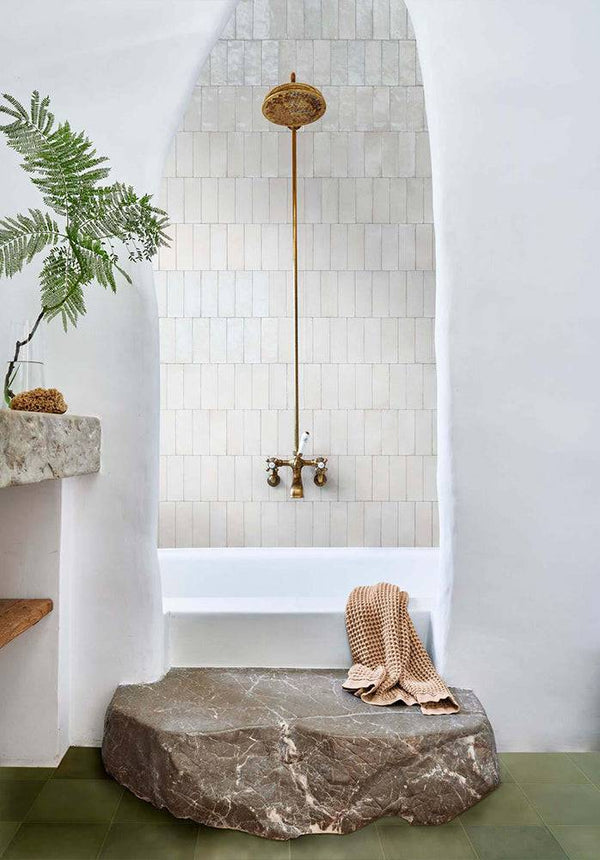 Zellige Kasbah Nude White Porcelain - Stone and Tile Projects