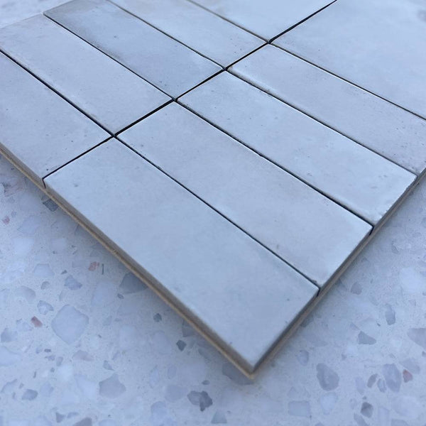 Zellige Kasbah Nude White Porcelain - Stone and Tile Projects
