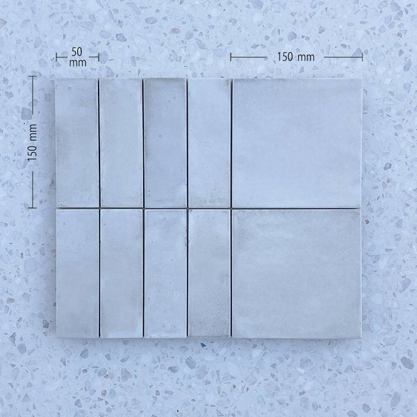Zellige Kasbah Nude White Porcelain - Stone and Tile Projects