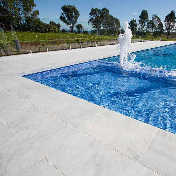 Athena Blanco SandBlasted Marble - Stone and Tile Projects