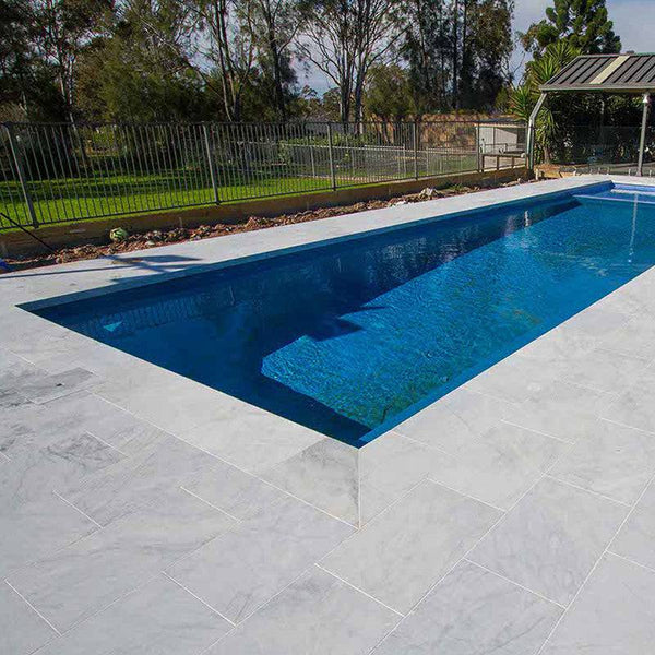Athena Blanco SandBlasted Marble - Stone and Tile Projects