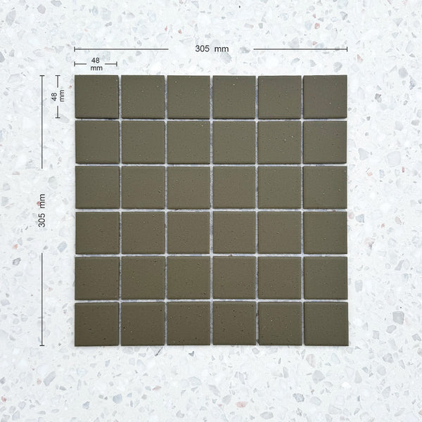 Cagliari Khaki Fusion Full Bodied Porcelain Mosaic