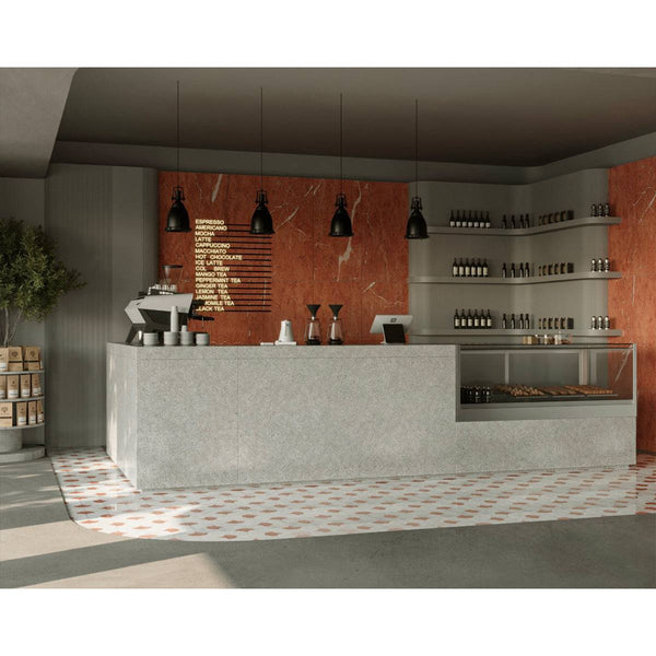 Carrara Rosso Stella Cupola mosaic - Stone and Tile Projects