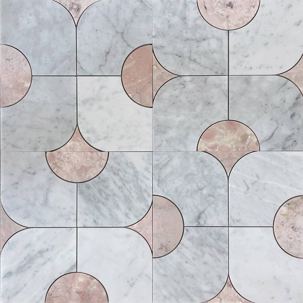 Carrara Alicante Stella Cupola mosaic - Stone and Tile Projects