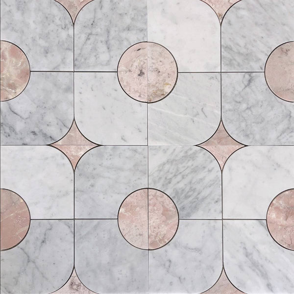 Carrara Alicante Stella Cupola mosaic - Stone and Tile Projects