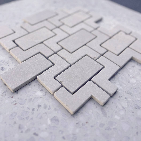 Moorish White Sand Mosaic - Stone and Tile Projects