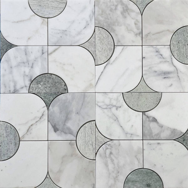 Calacatta Paradiso Green Stella Cupola mosaic - Stone and Tile Projects