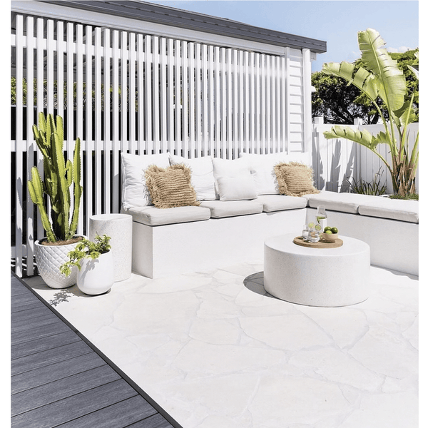 White Sand Tumbled Limestone - Stone and Tile Projects