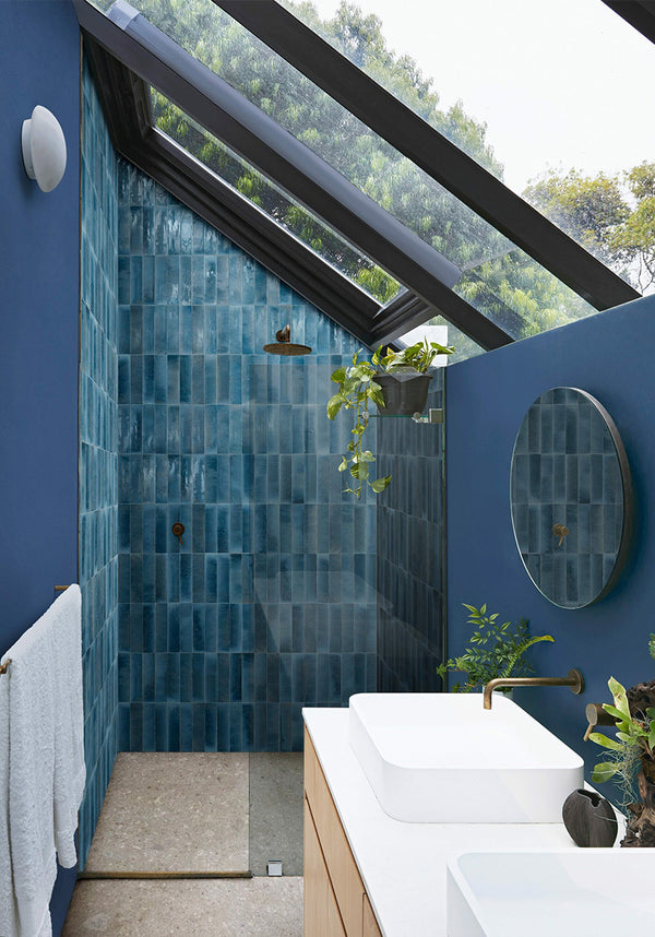 Zellige Blue Moroccan Porcelain 240x60 - Stone and Tile Projects