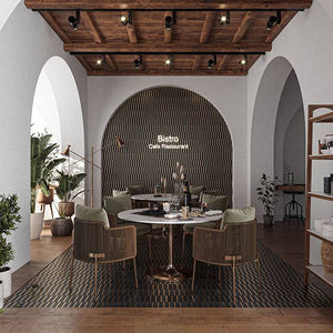 Arco Nero Marquina Marble Mosaic - Stone and Tile Projects