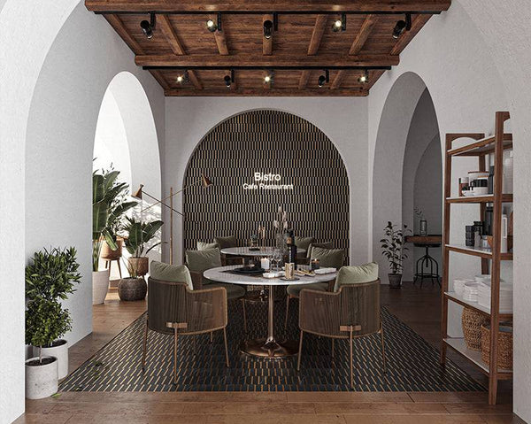 Arco Nero Marquina Marble Mosaic - Stone and Tile Projects