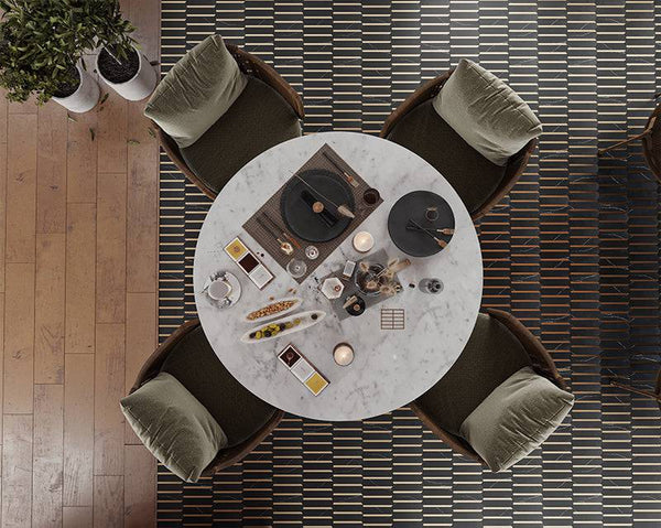 Arco Nero Marquina Marble Mosaic - Stone and Tile Projects