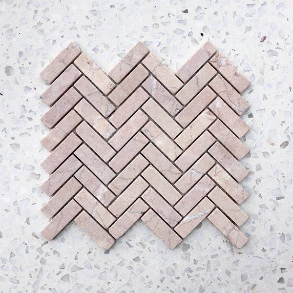 Alicante Herringbone Mosaic 64x20 - Stone and Tile Projects