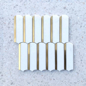 Arco Oro Thassos Marble Mosaic - Stone and Tile Projects