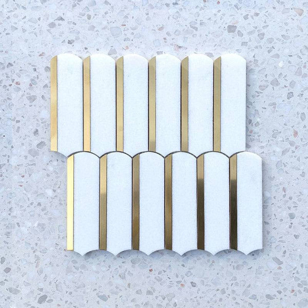 Arco Oro Thassos Marble Mosaic - Stone and Tile Projects