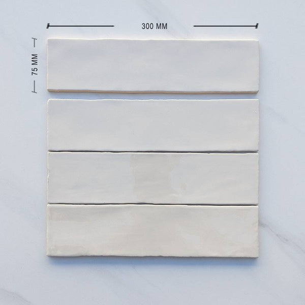 Ash Grey Moroccan Porcelain 300x75 Dimension