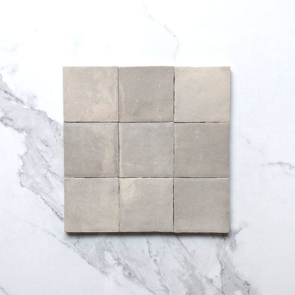 Ash Grey Zellige Moroccan Porcelain 100x100 - Stone and Tile Projects