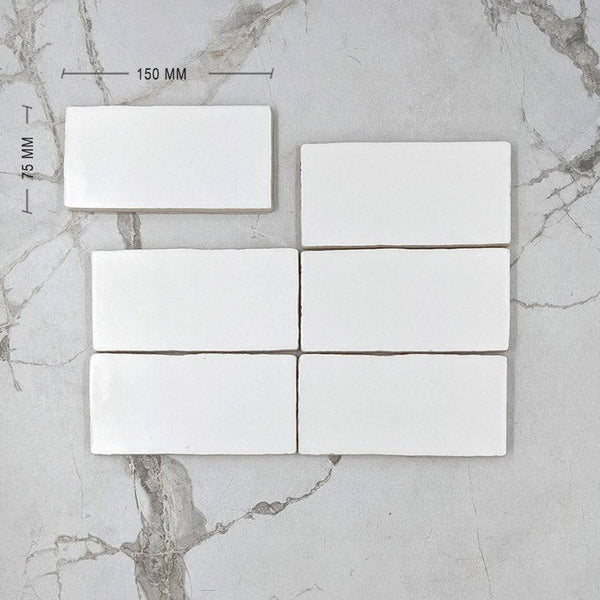 Bianco Moroccan Porcelain 150x75 Dimension