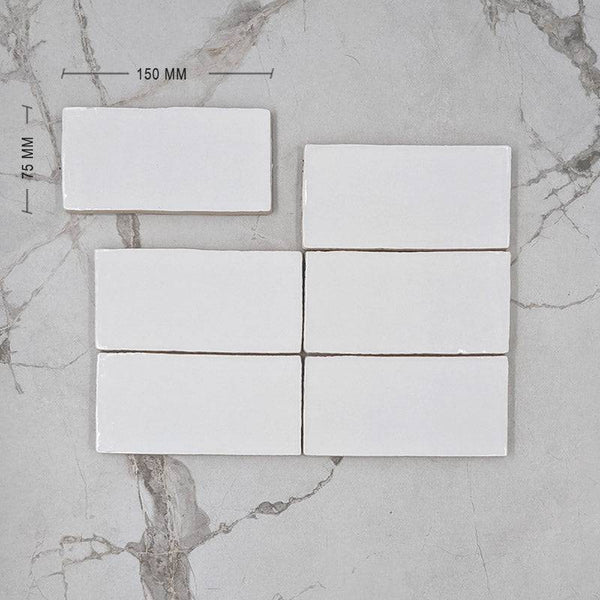 Bianco Moroccan Porcelain 150x75 Dimension