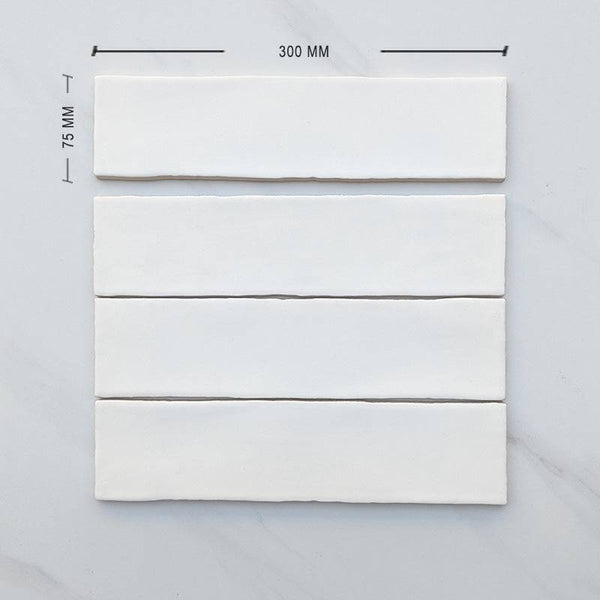 Bianco Moroccan Porcelain 300x75 Dimension