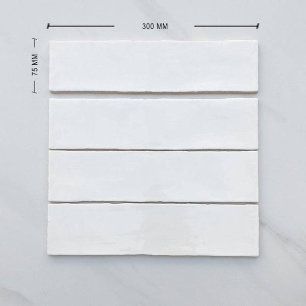 Bianco Moroccan Porcelain 300x75 Dimension