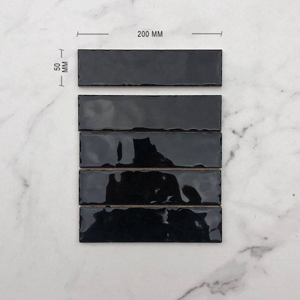 Black Moroccan Porcelain 200×50 Dimension