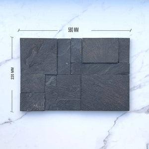 Modular Black Quartzite Cladding - Stone and Tile Projects