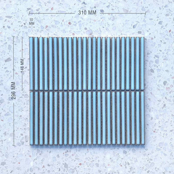 Japanese Blue Slim Kit Kat 146x10 - Stone and Tile Projects