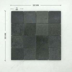 Bluestone Honed Mosaic 75x75 Dimension