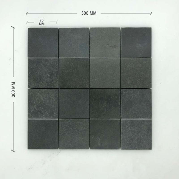 Bluestone Honed Mosaic 75x75 Dimension